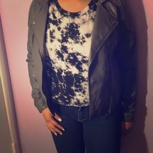 Gray Leather Jacket